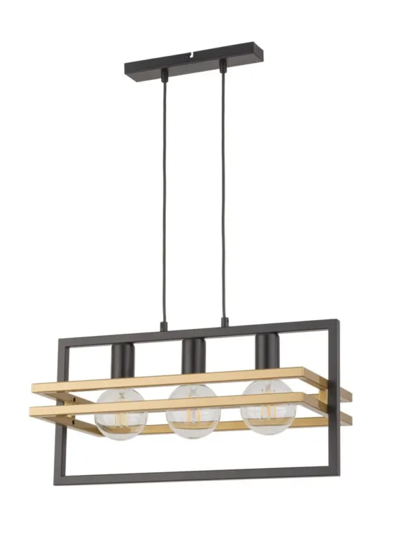 Premium Lampa wisząca Merci 3xE27 czarna 32392 Sigma