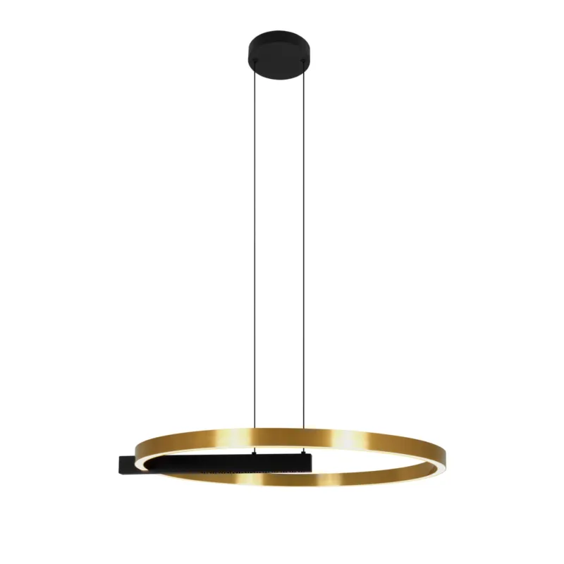 Lampa wisząca METIS K-8233 Czarny, szczotkowane złoto 1 źr., LED - Kaja Wyjątkowa oferta