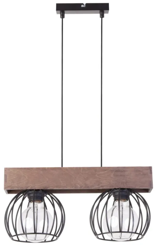 Lampa wisząca MILAN 2 ZWIS BRĄZOWY E27 czarna 31572 Sigma Taniej