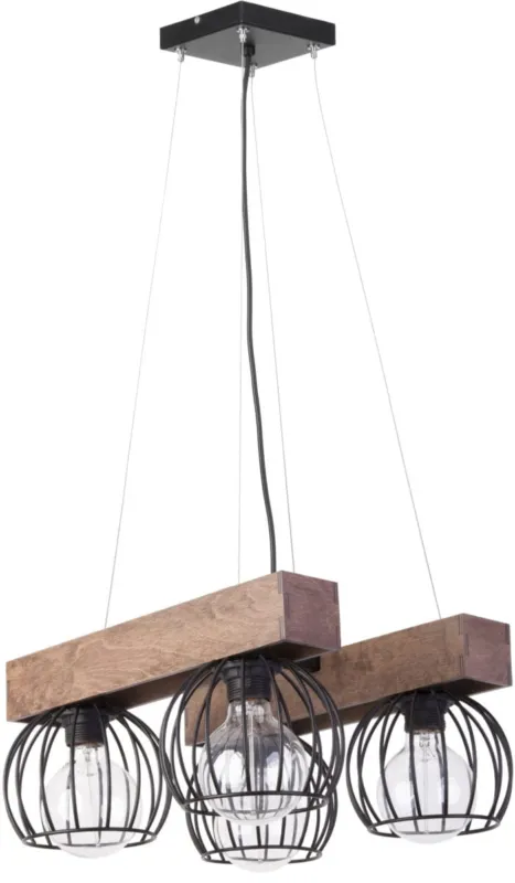 Cena promocyjna Lampa wisząca Milan 4 BRĄZ Brązowy/czarny E27 - Sigma