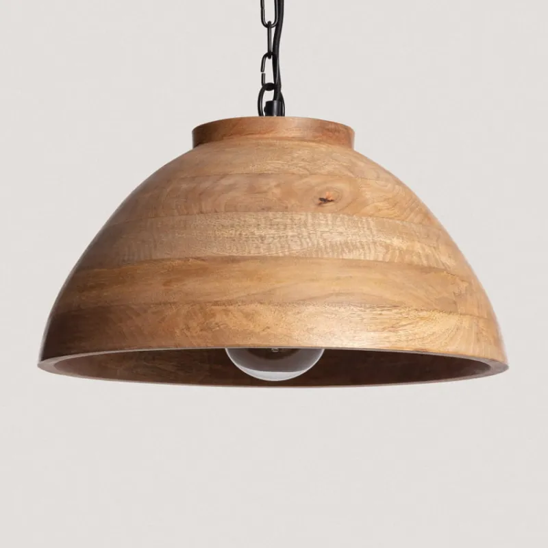 Kup teraz Lampa Wisząca Misa Boho z Drewna Ø40cm Abruzzo Salve E27