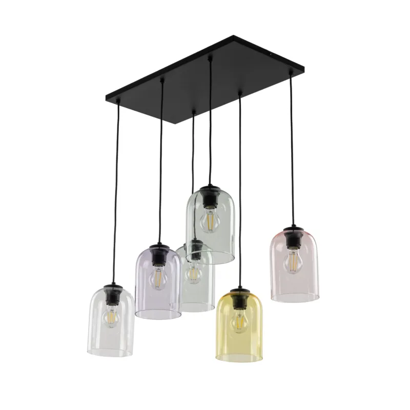 Taniej Lampa wisząca Molly Czarny 6x E27 - TK Lighting