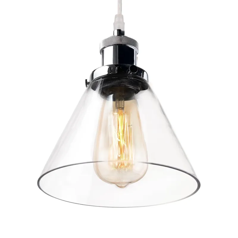 Lampa wisząca New York Loft chrom, transparentny 18 cm - Altavola Zniżka