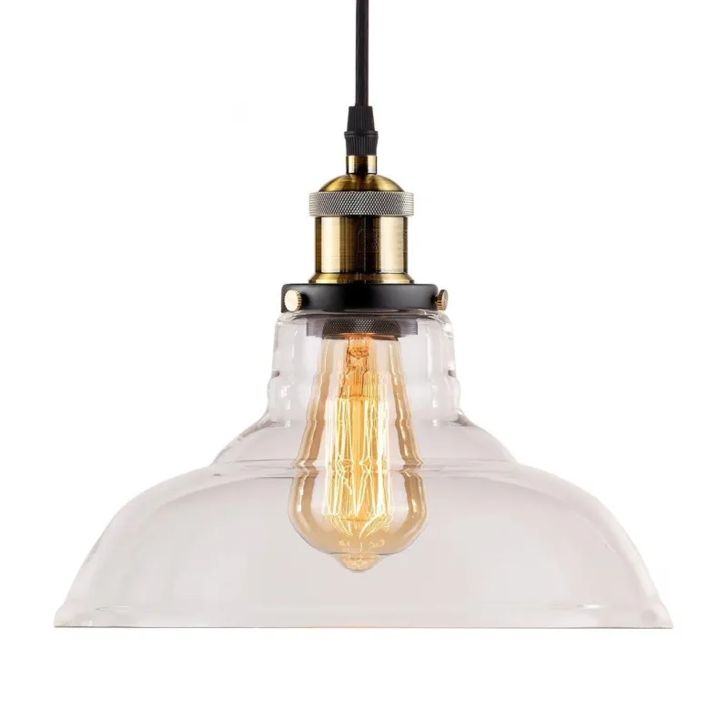Lampa wisząca New York Loft mosiądz, transparentny 28 cm - Altavola Szybka wysyłka