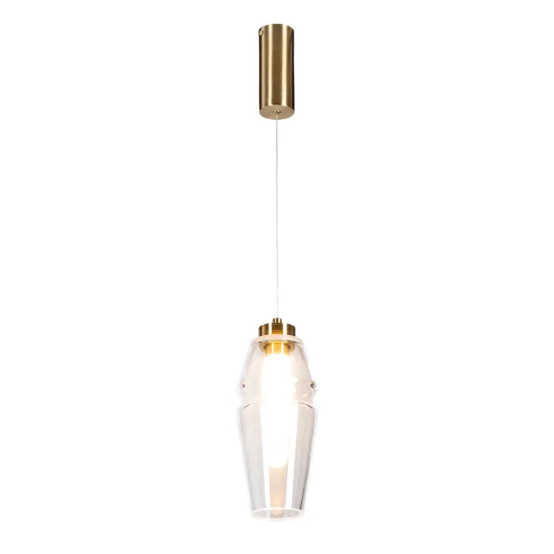 Niska cena Lampa wisząca Opal 10 cm 6W przezroczysta złota Altavola Design
