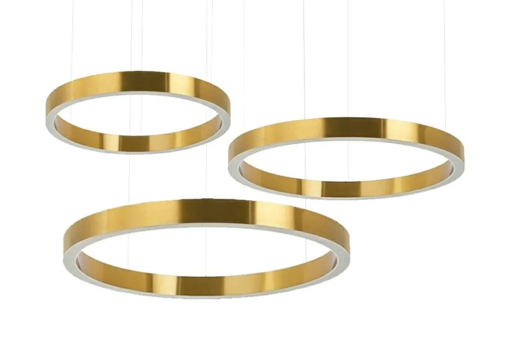 Lampa wisząca RING 40 + 60 + 80 złota na jednej podsufitce – Moosee Bezpieczne zakupy