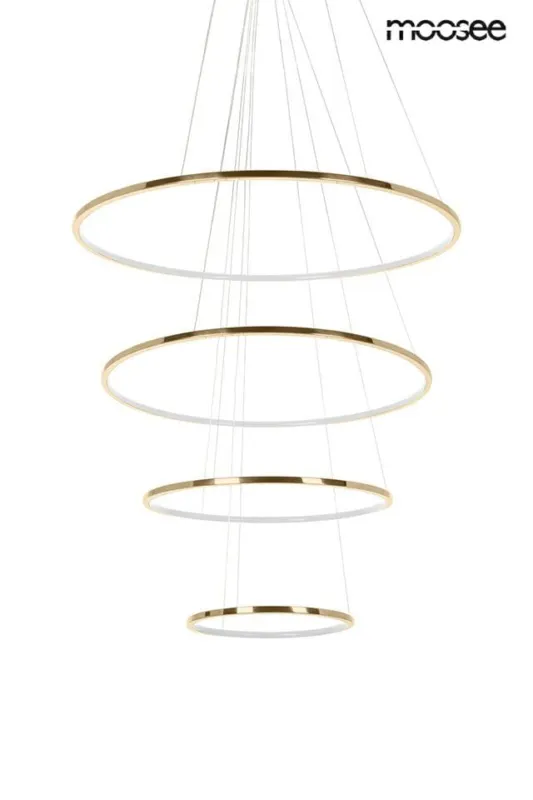 Bezpieczne zakupy Lampa wisząca RING SLIM M złota – Moosee
