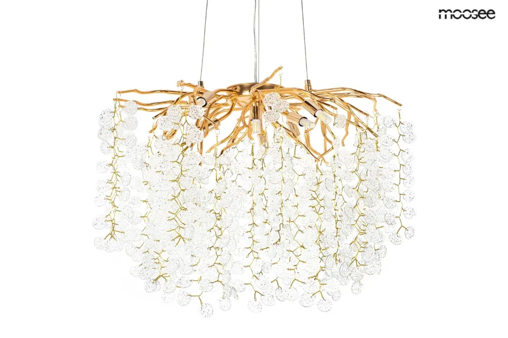 Lampa wisząca RIVIERA 80 złota / clear – Moosee Nowość