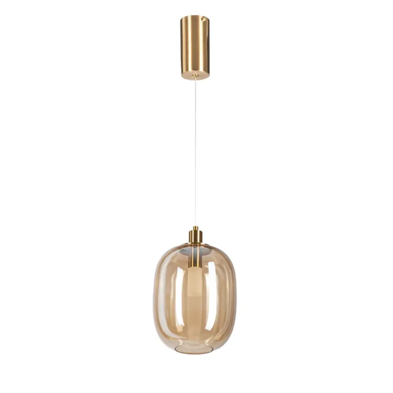 Dodaj do koszyka Lampa wisząca Polar 18 cm 6W bursztynowa złota Altavola Design