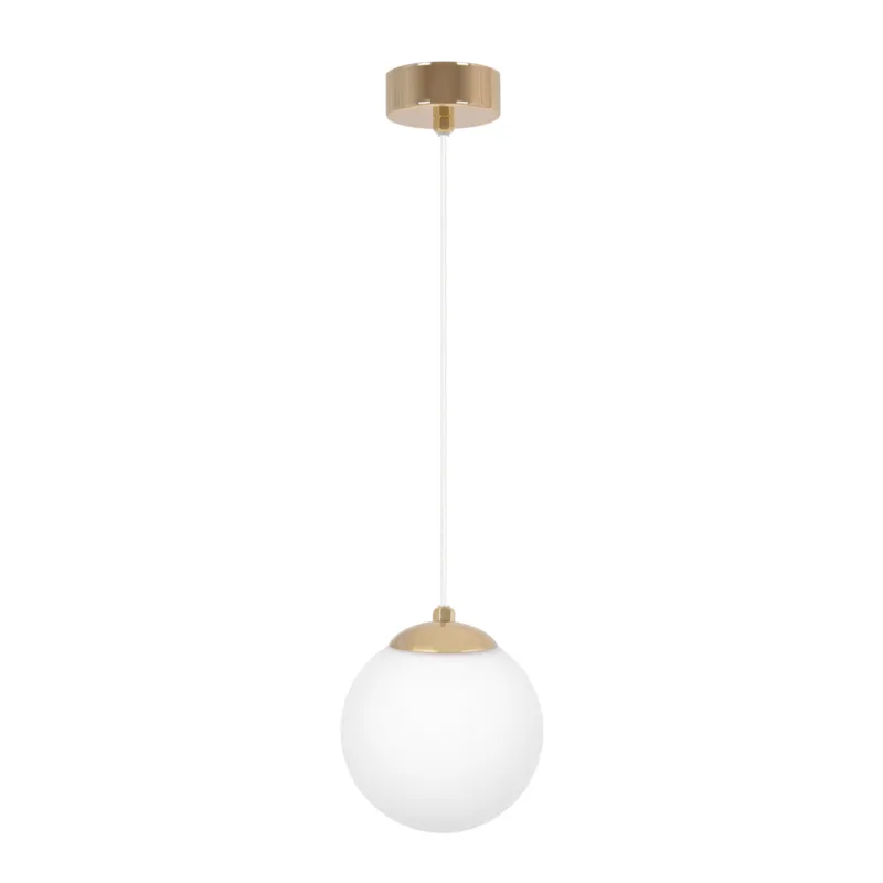 Darmowy zwrot Lampa wisząca REA K-5420 Złoty, biały 1 źr., E14, 10W LED - Kaja