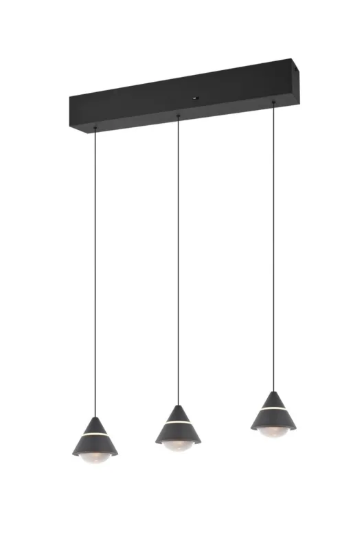 Hit sprzedaży Lampa wisząca Romeo czarny LED zintegrowany 337010332 - Trio