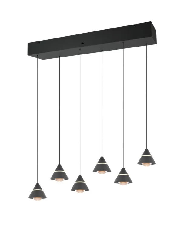 Cena promocyjna Lampa wisząca Romeo czarny LED zintegrowany 337010632 - Trio