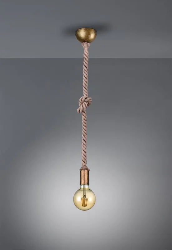 Hit cenowy Lampa wisząca Rope złoty i odcienie złota E27 310100104 - Trio