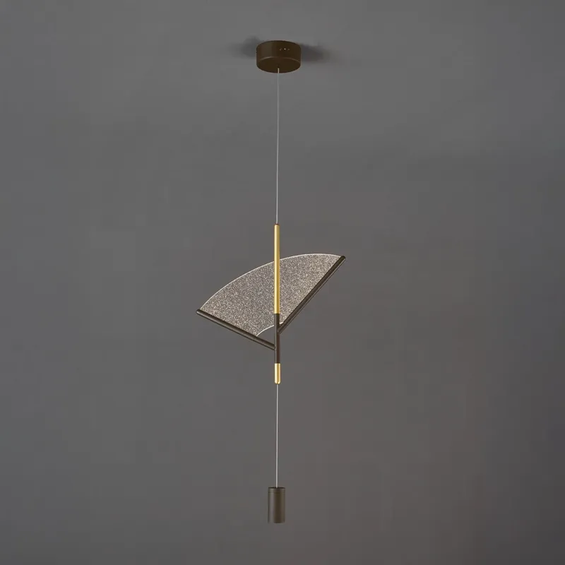 Tylko dziś Lampa wisząca Sensu brązowy, transparentny, satynowe złoto 20 cm - Altavola