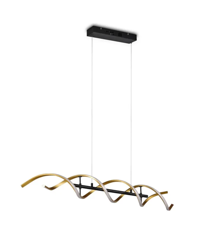 Darmowy zwrot Lampa wisząca Sequence złoty i odcienie złota LED zintegrowany 341810208 - Trio