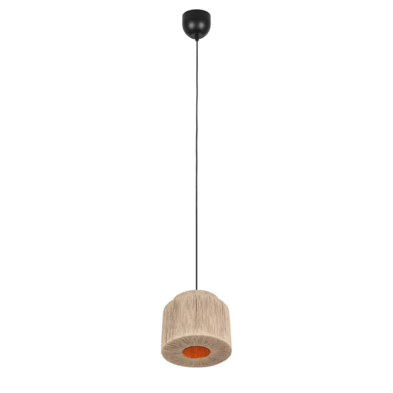Tylko do końca tygodnia Lampa wisząca Smilla naturalny, czarny E27 366800136 - Trio