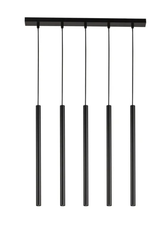 Darmowy zwrot Lampa wisząca Sopel 5 Prosty Czarny G9 - Sigma