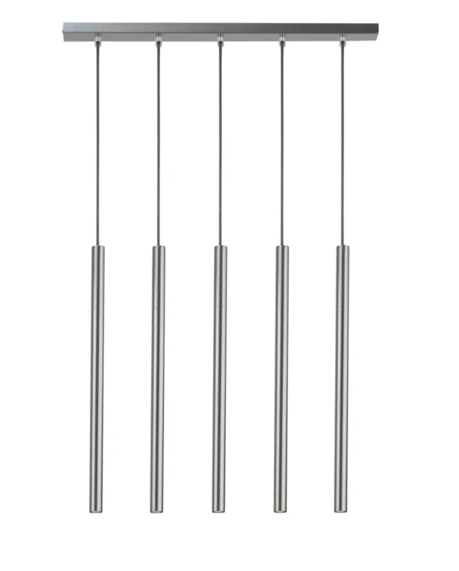 Ograniczona ilość Lampa wisząca Sopel 5 Prosty Srebrny G9 - Sigma