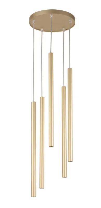 Promocja Lampa wisząca SOPEL 5xG9 koło złota 33627 Sigma