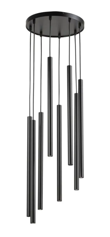 Do wyczerpania zapasów Lampa wisząca SOPEL 8xG9 koło czarna 33628 Sigma