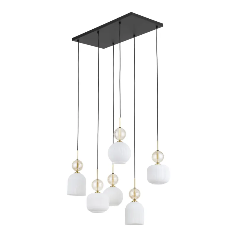 Kup teraz Lampa wisząca Sophia Cognac White 6x E14 - TK Lighting