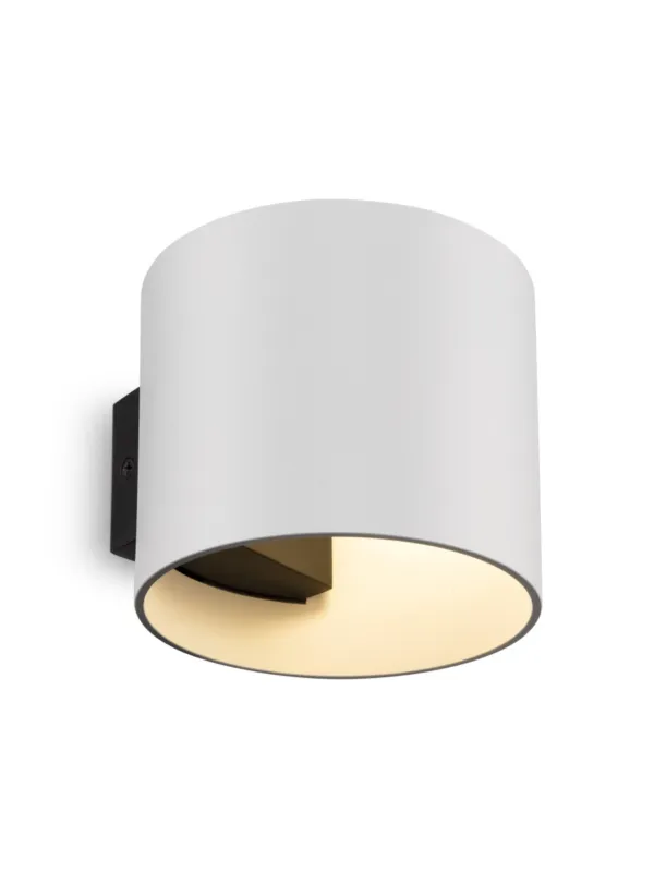 Szybka dostawa Minimalistyczna biała lampa ścienna Rond do korytarza - światło góra-dół - Maytoni