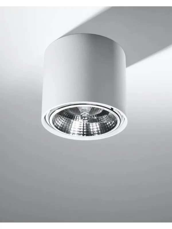 Biała lampa sufitowa natynkowa okrągła tuba 12 cm TIUBE nowoczesna Tani