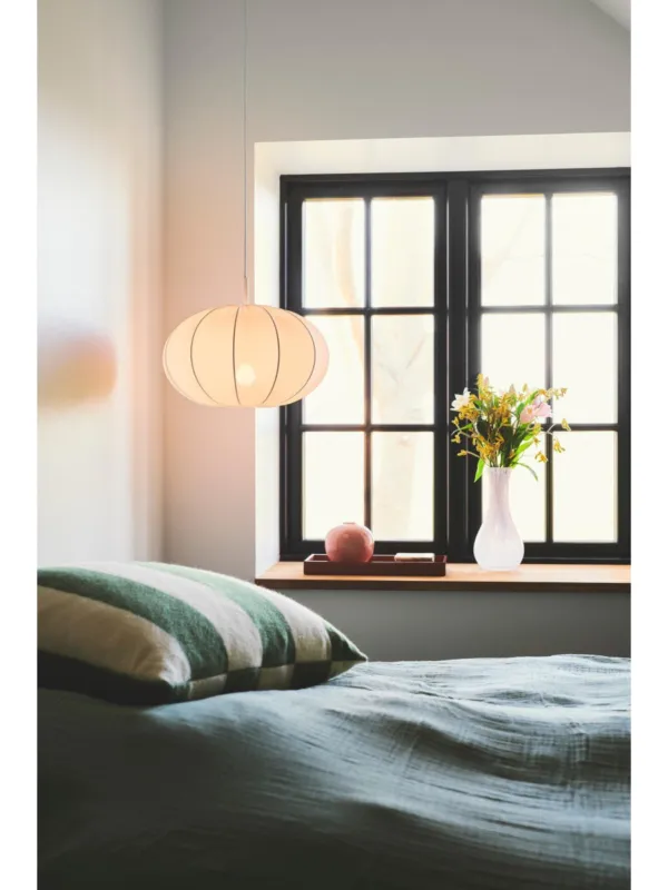 Lampa wisząca Aeron 40 cm - biały lampion orientalny z papierowym kloszem Kup teraz