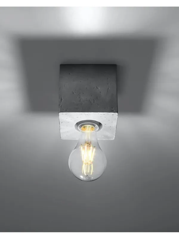 Bestseller Lampa sufitowa sama żarówka ARIZ betonowa oprawa