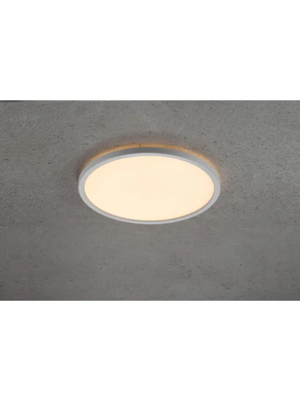 Biay plafon LED okrągły ultracieńki Oja 29 cm, ściemniacz, efekt poświaty, 14W 2700K – Nordlux Niska cena