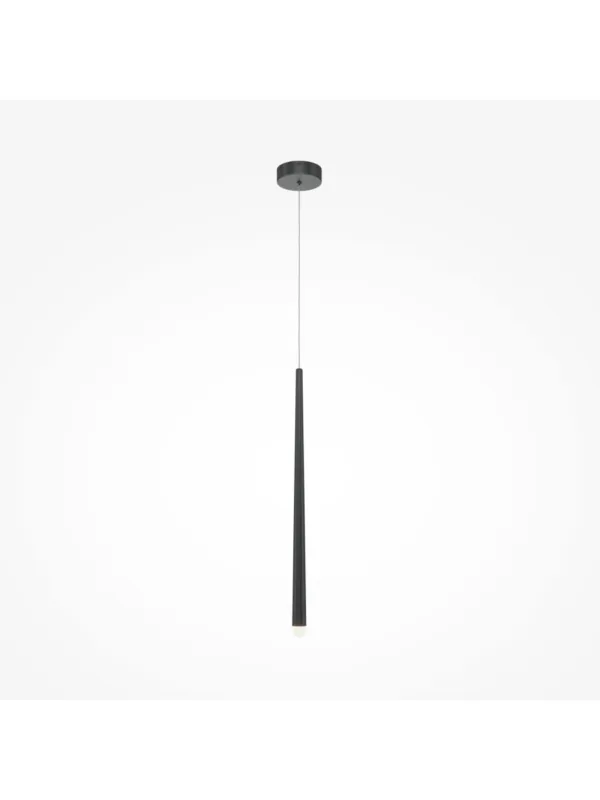 Darmowy zwrot Minimalistyczna czarna lampa wisząca Cascade LED - tuba z kulką 4000K