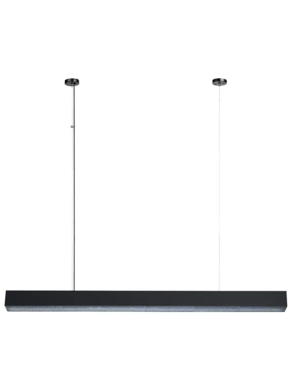 Lampa wisząca długa czarna metalowa belka Mira L biała Tuya 120 cm LED 45W nad stol w jadalni salonie biurze z regulowaną ba Premium
