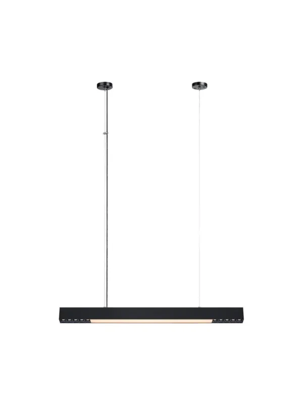 Lampa wisząca czarna metalowa belka Cali L Tuya 80 cm LED 32W nad stol w jadalni salonie biurze z regulowaną barwą światła Taniej