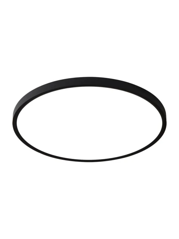 Czarny okrągły plafon sufitowy California 40 cm niska grubość 2.5 cm LED 40W regulowana barwa światła CCT Kup online