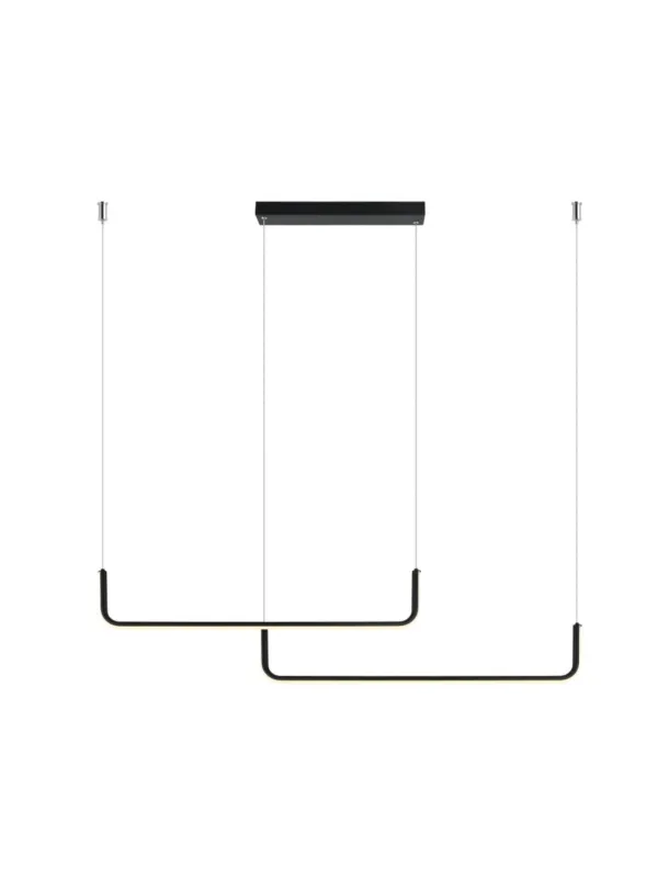 Ostatnia szansa Minimalistyczna czarna nietypowa lampa wisząca Malawi designerski LED 40W z regulowaną barwą światła CCT