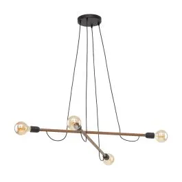 Zamów teraz TK LIGHTING 4949 HELIX WOOD ORZECH LAMPA WISZĄCA 4