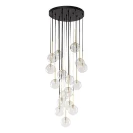 TK LIGHTING 5945 NILOS BLACK / GOLD LAMPA WISZĄCA 17 Wyprzedaż