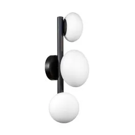 ZUMALINE 1178 OMI WALL 3XG9 MAX 5W METAL BLACK BODY/MATT WHITE GLASS SHADE KINKIET Wyprzedaż