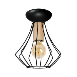 LAMPA SUFITOWA WILL BLACK 1XE27 Nowy