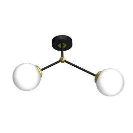 LAMPA SUFITOWA JOY BLACK / GOLD 2XE14 Nie przegap