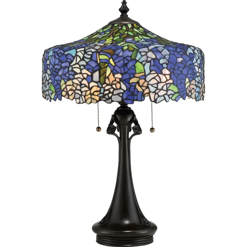 Kup online Tiffany lampa stołowa Cobalt, Quoizel