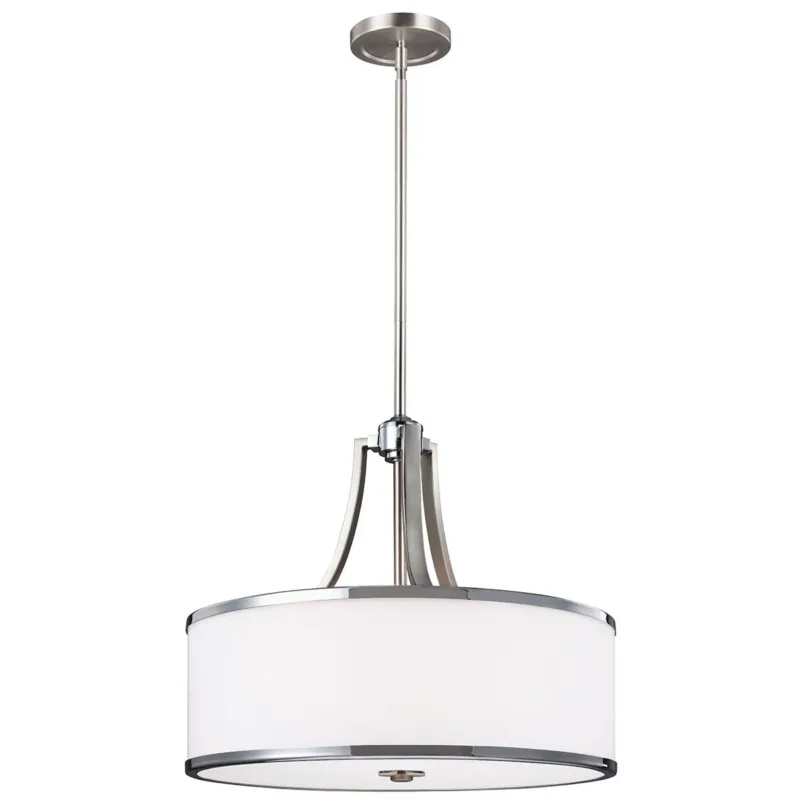 Do wyczerpania zapasów Lampa wisząca 47cm - (szkło, chrom, nikiel) do kuchni salonu sypialni (4xE27) Feiss (Prospect)