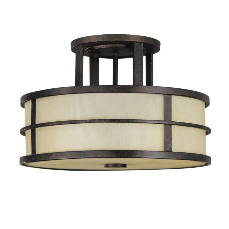 Bezpieczna płatność Lampa w stylu retro sufitowa -plafon 34x23cm do salonu kuchni sypialni (3xE27) Feiss (Fusion)