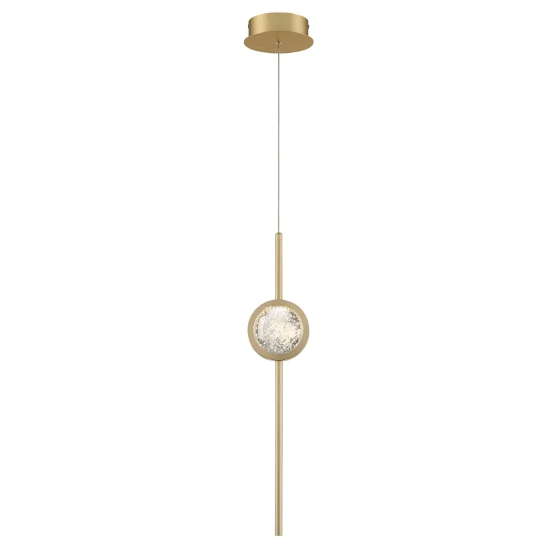 Lampa wisząca Barletta - 1 źródło światła - Szczotkowane złoto, Eurofase Premium