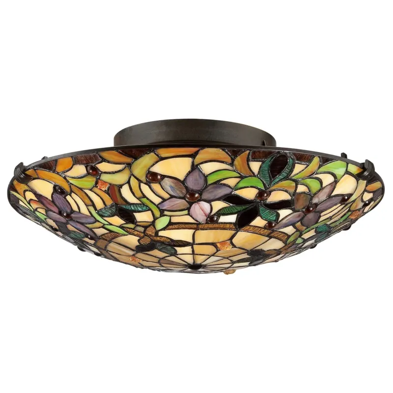 Lampa Tiffany sufitowa Kami, Quoizel Cena promocyjna
