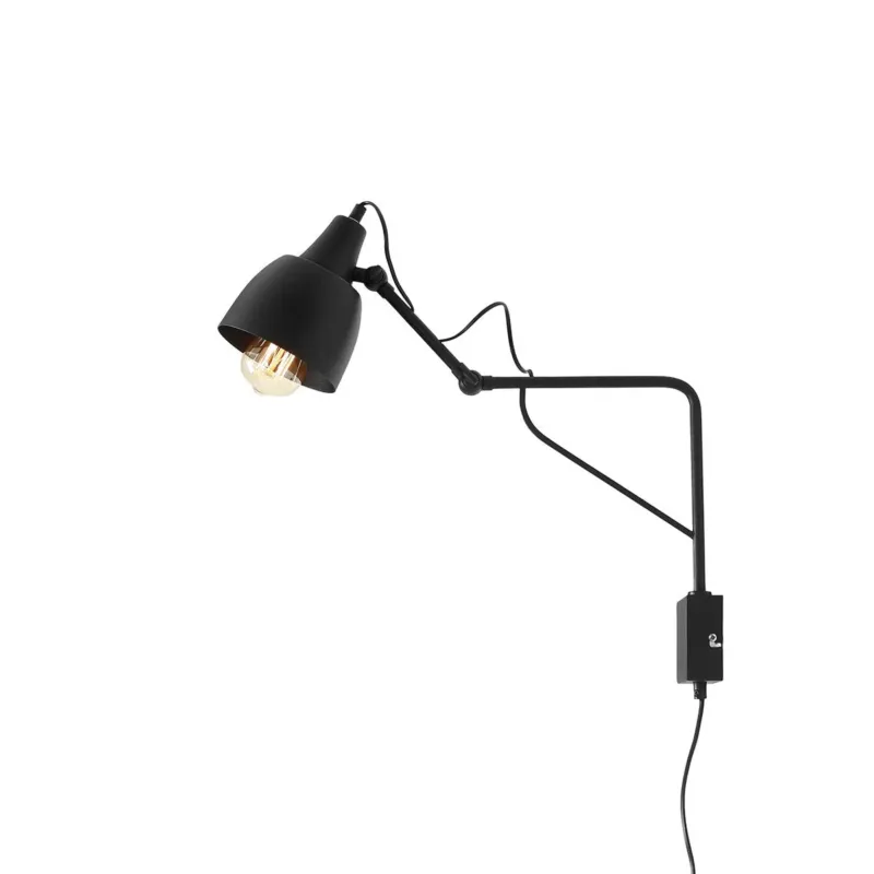 Regulowany, czarny kinkiet Soho z włącznikiem - Aldex (50 cm) Zniżka