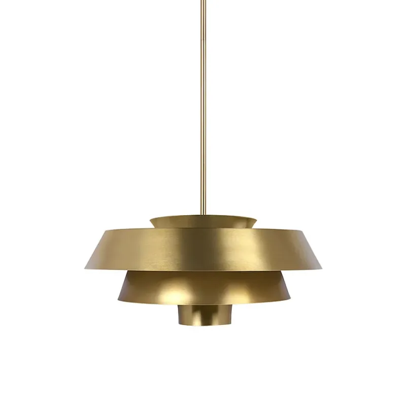 Mosiężna metalowa lampa Brisbin nad stół / do salonu / sypialni - Feiss (1xE27) Łatwy zwrot
