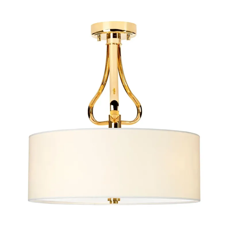 Romantyczna lampa wisząca (biała, złota) sufitowa do łazienki sypialni salonu (G9 3x4W) Elstead (Falmouth) Wyjątkowa oferta