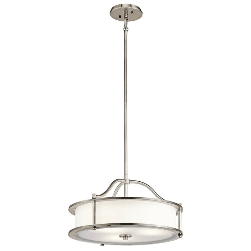 Oferta Nowoczesna lampa wisząca 46cm (pewter - szkło) do kuchni jadalni salonu (3xE27) Kichler (Emory)