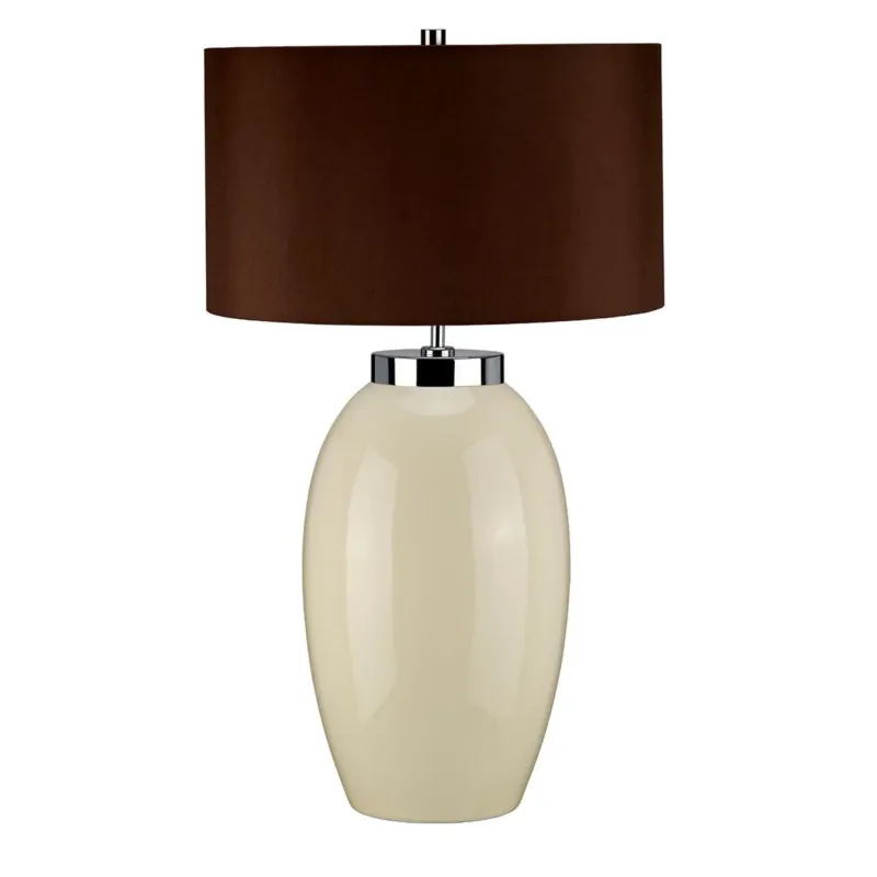 Lampa stołowa z porcelaną Victor - Elstead (1xE27) 58cm do salonu / sypialni / gabinetu Tylko dziś